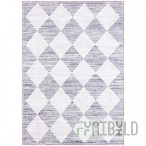 Abani Parker Collection 4' x 6' Gray Modern Geometric Diamond Area Rug