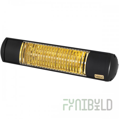 Solaira XL Black Aluminum Ultra-Low Light Electric Infrared Heater - 208/240V, 1500W