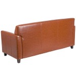 Flash Furniture BT-827-3-CG-GG Hercules Diplomat Cognac Leather Sofa with Wooden Feet Flash Furniture BT-827-3-CG-GG Hercules Diplomat Cognac Leather Sofa with Wooden Feet
