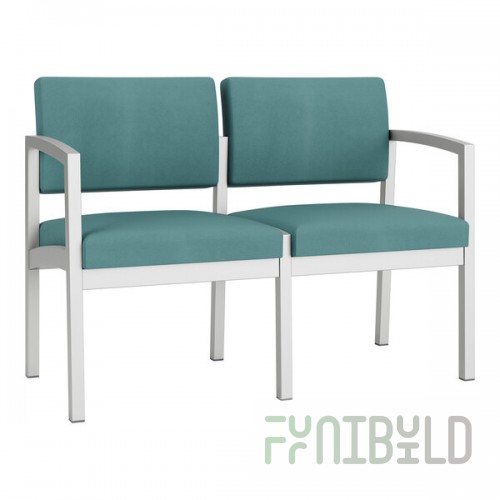 Lesro Lenox Steel Patriot Plus Sea Vinyl Loveseat