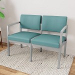 Lesro Lenox Steel Patriot Plus Sea Vinyl Loveseat Lesro Lenox Steel Patriot Plus Sea Vinyl Loveseat