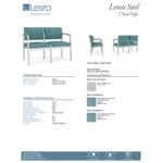 Lesro Lenox Steel Patriot Plus Sea Vinyl Loveseat Lesro Lenox Steel Patriot Plus Sea Vinyl Loveseat