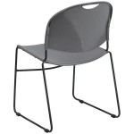 Flash Furniture RUT-188-GY-GG Hercules Series Gray Ultra-Compact Stack Chair with Black Frame Flash Furniture RUT-188-GY-GG Hercules Series Gray Ultra-Compact Stack Chair with Black Frame