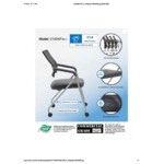 Boss Black CaressoftPlus Vinyl / Mesh Mid-Back Training Chair with Pewter Steel Frame - 2/Set