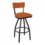 BFM Seating Bristol Black Powder-Coated Steel Side Chair with Customizable Back and Seat