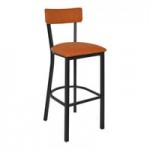 BFM Seating Bristol Black Powder-Coated Steel Side Chair with Customizable Back and Seat