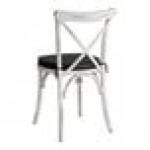 Lancaster Table & Seating Vineyard Rustic White Wood Cross Back Chair with 2 Lancaster Table & Seating Vineyard Rustic White Wood Cross Back Chair with 2