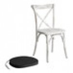 Lancaster Table & Seating Vineyard Rustic White Wood Cross Back Chair with 2 Lancaster Table & Seating Vineyard Rustic White Wood Cross Back Chair with 2