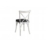 Lancaster Table & Seating Vineyard Rustic White Wood Cross Back Chair with 2 Lancaster Table & Seating Vineyard Rustic White Wood Cross Back Chair with 2