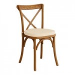 Lancaster Table & Seating Vineyard Rustic White Wood Cross Back Chair with 2 Lancaster Table & Seating Vineyard Rustic White Wood Cross Back Chair with 2
