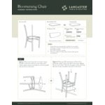 Lancaster Table & Seating Boomerang Black Finish Chair with Blue Vinyl Seat and Vintage Wood Back - Unassembled Lancaster Table & Seating Boomerang Black Finish Chair with Blue Vinyl Seat and Vintage Wood Back - Unassembled