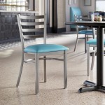 Lancaster Table & Seating Clear Coat Finish Ladder Back Chair with 2 1/2 Lancaster Table & Seating Clear Coat Finish Ladder Back Chair with 2 1/2