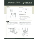 Lancaster Table & Seating Clear Coat Finish Ladder Back Chair with 2 1/2 Lancaster Table & Seating Clear Coat Finish Ladder Back Chair with 2 1/2