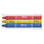 Choice 3 Pack Kids' Restaurant Crayons in Cello Wrap - 1,000/Case Choice 3 Pack Kids' Restaurant Crayons in Cello Wrap - 1,000/Case