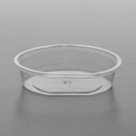 Fabri-Kal Kal-Clear/Nexclear LKC16/24F Clear Flat PET Lid for 5 oz., 8 oz., and 12 oz. Sundae Cups - No Slot - 1,000/Case