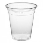 Fabri-Kal Kal-Clear/Nexclear LKC16/24F Clear Flat PET Lid for 5 oz., 8 oz., and 12 oz. Sundae Cups - No Slot - 1,000/Case