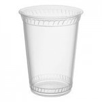 Fabri-Kal Kal-Clear/Nexclear LKC16/24F Clear Flat PET Lid for 5 oz., 8 oz., and 12 oz. Sundae Cups - No Slot - 1,000/Case