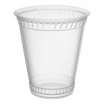 Fabri-Kal Kal-Clear/Nexclear LKC16/24F Clear Flat PET Lid for 5 oz., 8 oz., and 12 oz. Sundae Cups - No Slot - 1,000/Case
