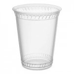 Fabri-Kal Kal-Clear/Nexclear LKC16/24F Clear Flat PET Lid for 5 oz., 8 oz., and 12 oz. Sundae Cups - No Slot - 1,000/Case