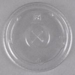 Fabri-Kal Kal-Clear/Nexclear LKC16/24F Clear Flat PET Lid for 5 oz., 8 oz., and 12 oz. Sundae Cups - No Slot - 1,000/Case