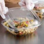 Fineline 15234M-L Super Bowl Plus Clear Dome PET Plastic Lid for 24, 32, and 48 oz. Medium Square Bowls - 50/Pack Fineline 15234M-L Super Bowl Plus Clear Dome PET Plastic Lid for 24, 32, and 48 oz. Medium Square Bowls - 50/Pack