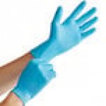 Noble Powder-Free Disposable Blue Hybrid 3.5 Mil Thick Gloves - Medium - 1,000/Case