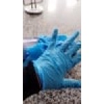 Noble Powder-Free Disposable Blue Hybrid 3.5 Mil Thick Gloves - Medium - 1,000/Case