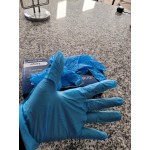 Noble Powder-Free Disposable Blue Hybrid 3.5 Mil Thick Gloves - Medium - 1,000/Case