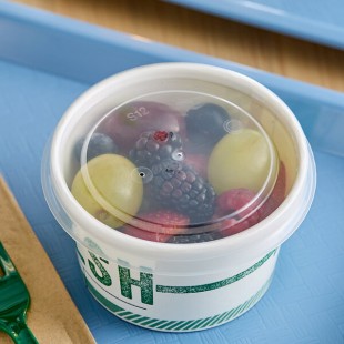 Inno-Pak To Go Fresh 8-16 oz. Clear Plastic Food Cup Vented Lid - 500/Case