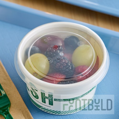 Inno-Pak To Go Fresh 8-16 oz. Clear Plastic Food Cup Vented Lid - 500/Case