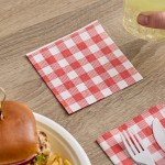 Choice Red Gingham 2-Ply Beverage / Cocktail Napkin - 1,000/Case Choice Red Gingham 2-Ply Beverage / Cocktail Napkin - 1,000/Case