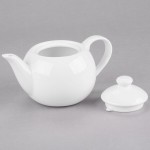 Libbey Slenda 14 oz. Royal Rideau White Porcelain Tea Pot with Lid - Sample