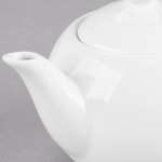 Libbey Slenda 14 oz. Royal Rideau White Porcelain Tea Pot with Lid - Sample