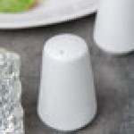 Libbey 911194501 Reflections Aluma White Porcelain Pepper Shaker - 36/Case