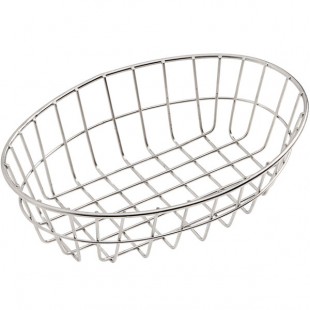 American Metalcraft GOVS69 Stainless Steel Oblong Wire Basket - 6 American Metalcraft GOVS69 Stainless Steel Oblong Wire Basket - 6