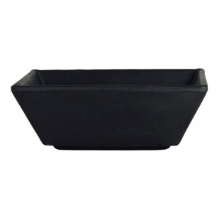 Creations Cali from Steelite International 3 oz. Black Melamine Square Dish - 12/Pack Creations Cali from Steelite International 3 oz. Black Melamine Square Dish - 12/Pack