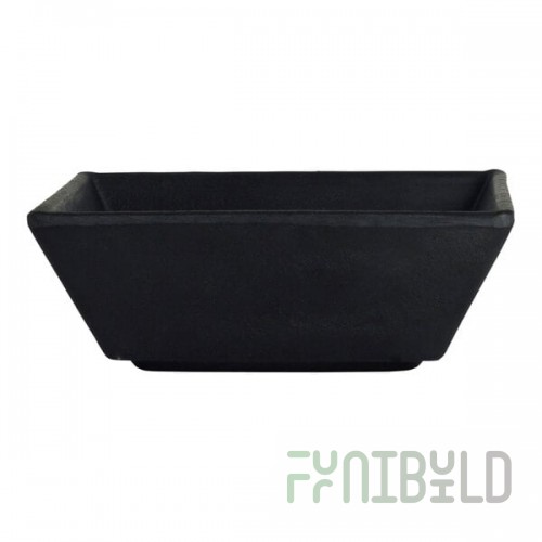 Creations Cali from Steelite International 3 oz. Black Melamine Square Dish - 12/Pack