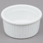 Tuxton BPX-0502 5 oz. Porcelain White Fluted China Ramekin - 48/Case Tuxton BPX-0502 5 oz. Porcelain White Fluted China Ramekin - 48/Case