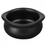 Tuxton VBX-0203 TuxTrendz Zion Matte Black 2 oz. China Pipkin Ramekin - 48/Case Tuxton VBX-0203 TuxTrendz Zion Matte Black 2 oz. China Pipkin Ramekin - 48/Case