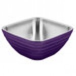Vollrath 4763565 Double Wall Square Beehive 5.2 Qt. Serving Bowl - Passion Purple