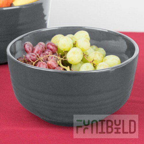 TableCraft CW3170GY 3.5 Qt. Gray Cast Aluminum Fruit Bowl