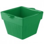 TableCraft CW1470GN 2 Qt. Green Cast Aluminum Square Condiment Bowl