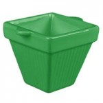 TableCraft CW1470GN 2 Qt. Green Cast Aluminum Square Condiment Bowl