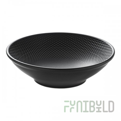 Heart & Soul Pine 50.7 oz. Round Coal Porcelain Bowl - 6/Case