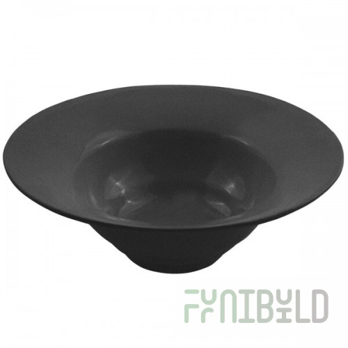 Bon Chef 9172 3 Qt. Black Speckled Sandstone Finish Cast Aluminum Wide Rim Bowl