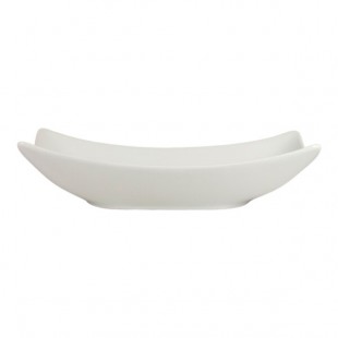 10 Strawberry Street Stella 6 Qt. Rectangular White Porcelain Serving Bowl - 8/Case