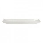 10 Strawberry Street Stella 6 Qt. Rectangular White Porcelain Serving Bowl - 8/Case