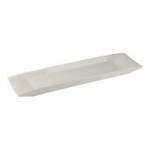 10 Strawberry Street Stella 6 Qt. Rectangular White Porcelain Serving Bowl - 8/Case