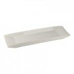 10 Strawberry Street Stella 6 Qt. Rectangular White Porcelain Serving Bowl - 8/Case