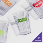 GET 8808-1-CL Spektrum 8 oz. Clear Customizable SAN Plastic Tumbler - 72/Case
